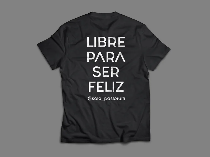 Remera — dorso Libre para ser feliz