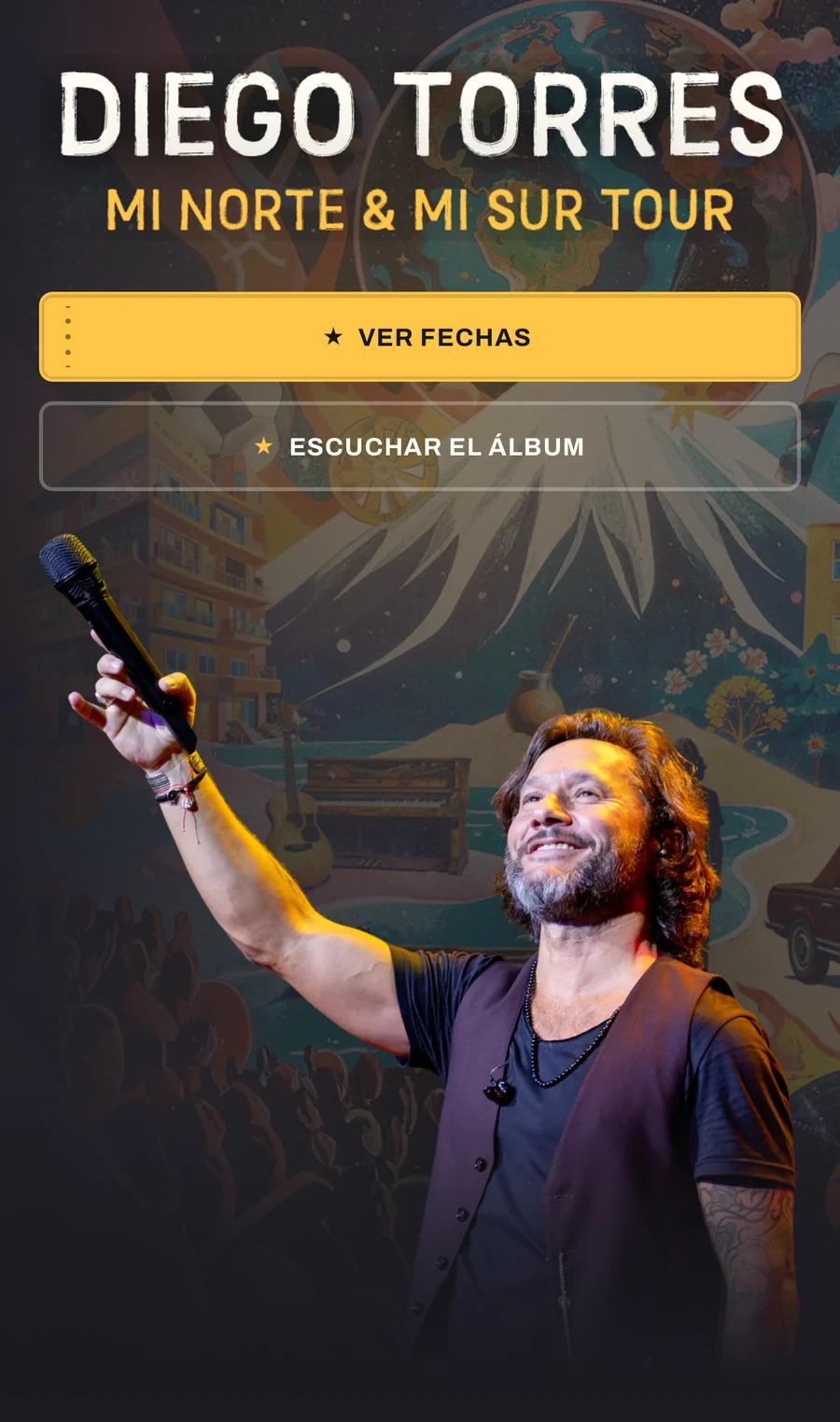 La portada del sitio en el telefono