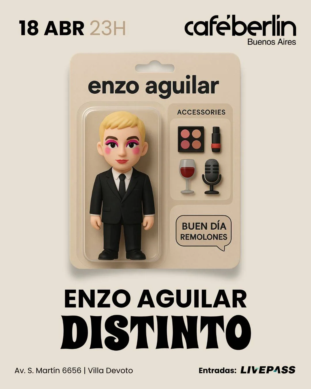 Enzo Aguilar — Distinto, edición especial en Café Berlín