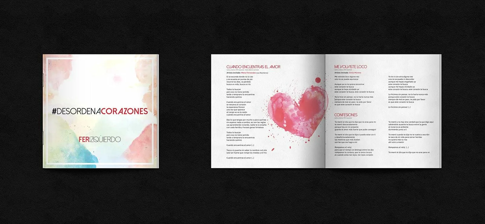 Fer Izquierdo — booklet con letras y acuarelas