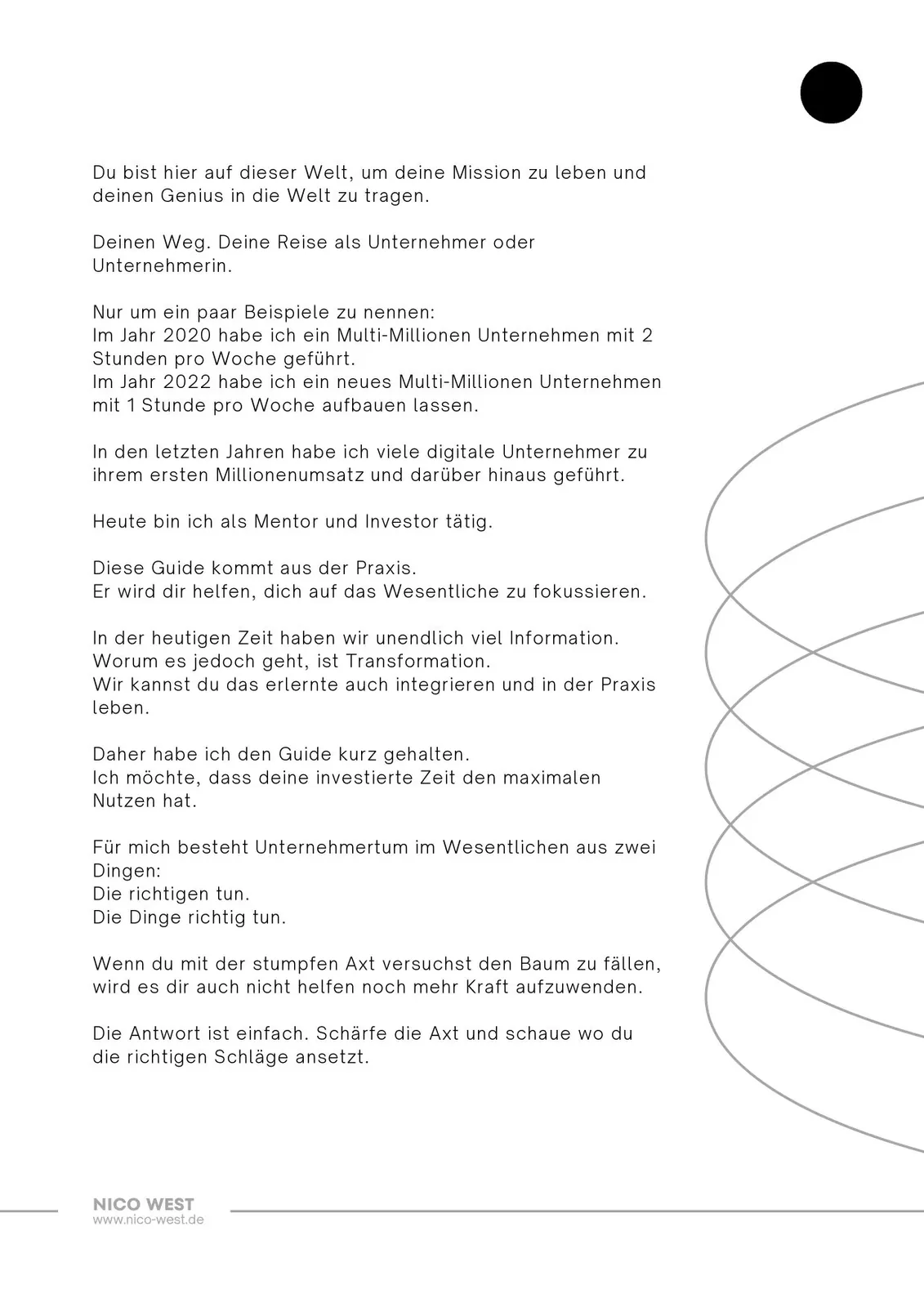 Página de texto interior
